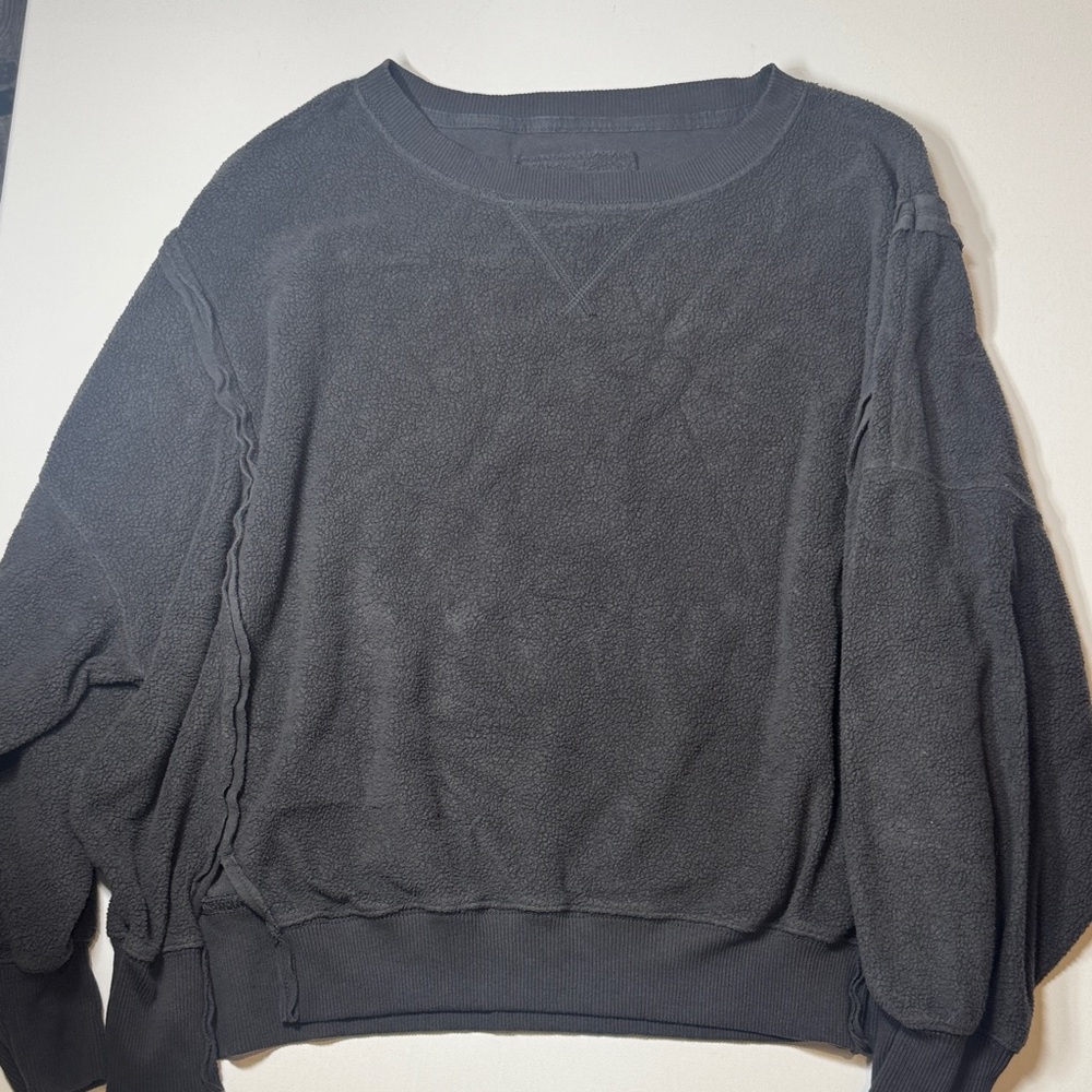 American Eagle Outfitters Dark Charcoal Pullover Sweatshirt